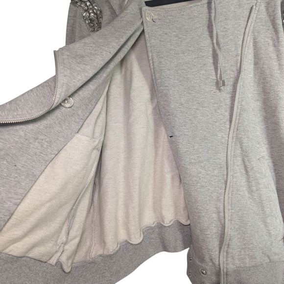 Gray Embellished Women's Jacket - Picture 5 of 8